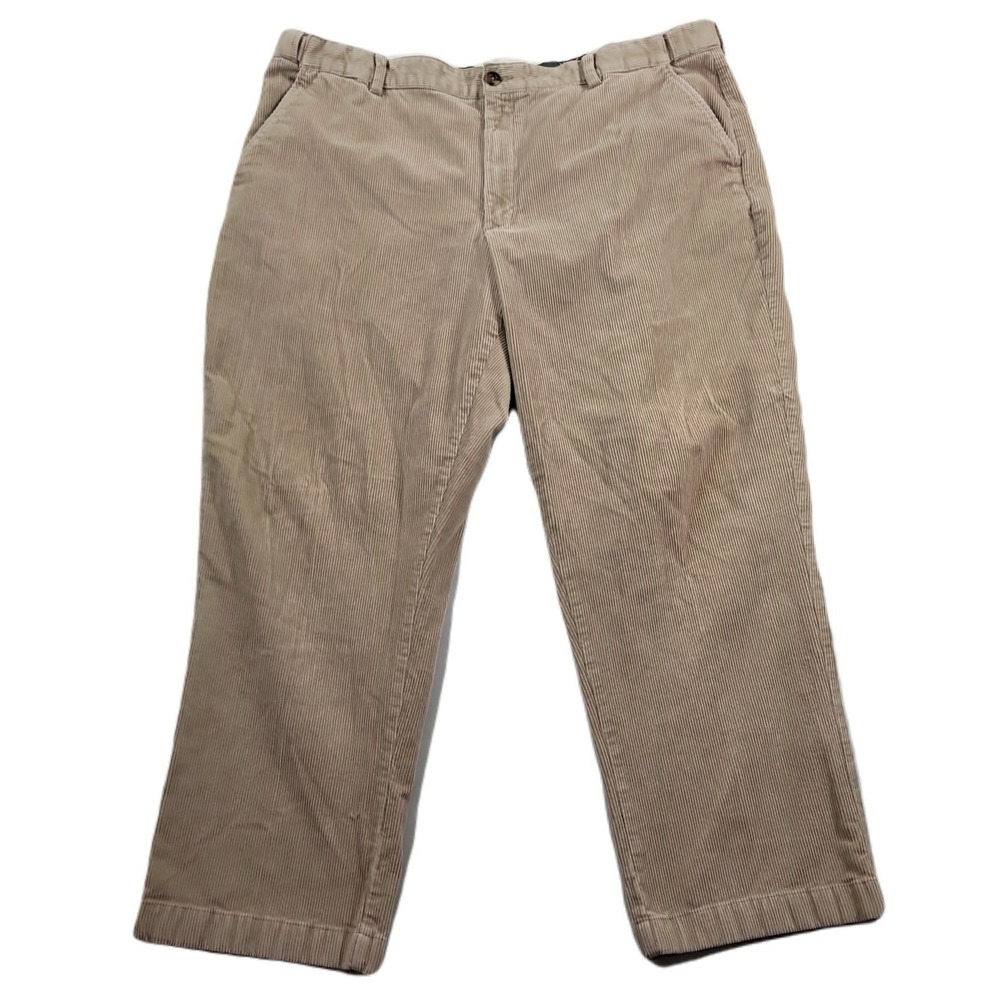 LL‎ Bean Corduroy Pants Mens 42x29 Tan Beige Cotton Stretch Comfort Waist